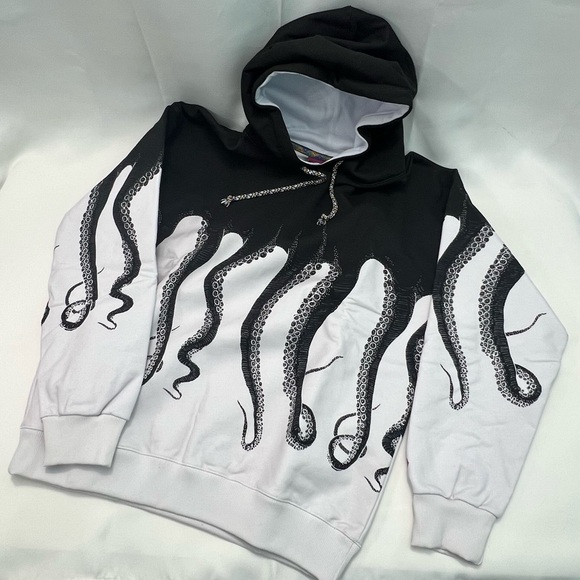 MARKET x VNGRD Og Octopus UV Hoodie Limited Edition In White Size: L - NWT - Picture 5 of 15